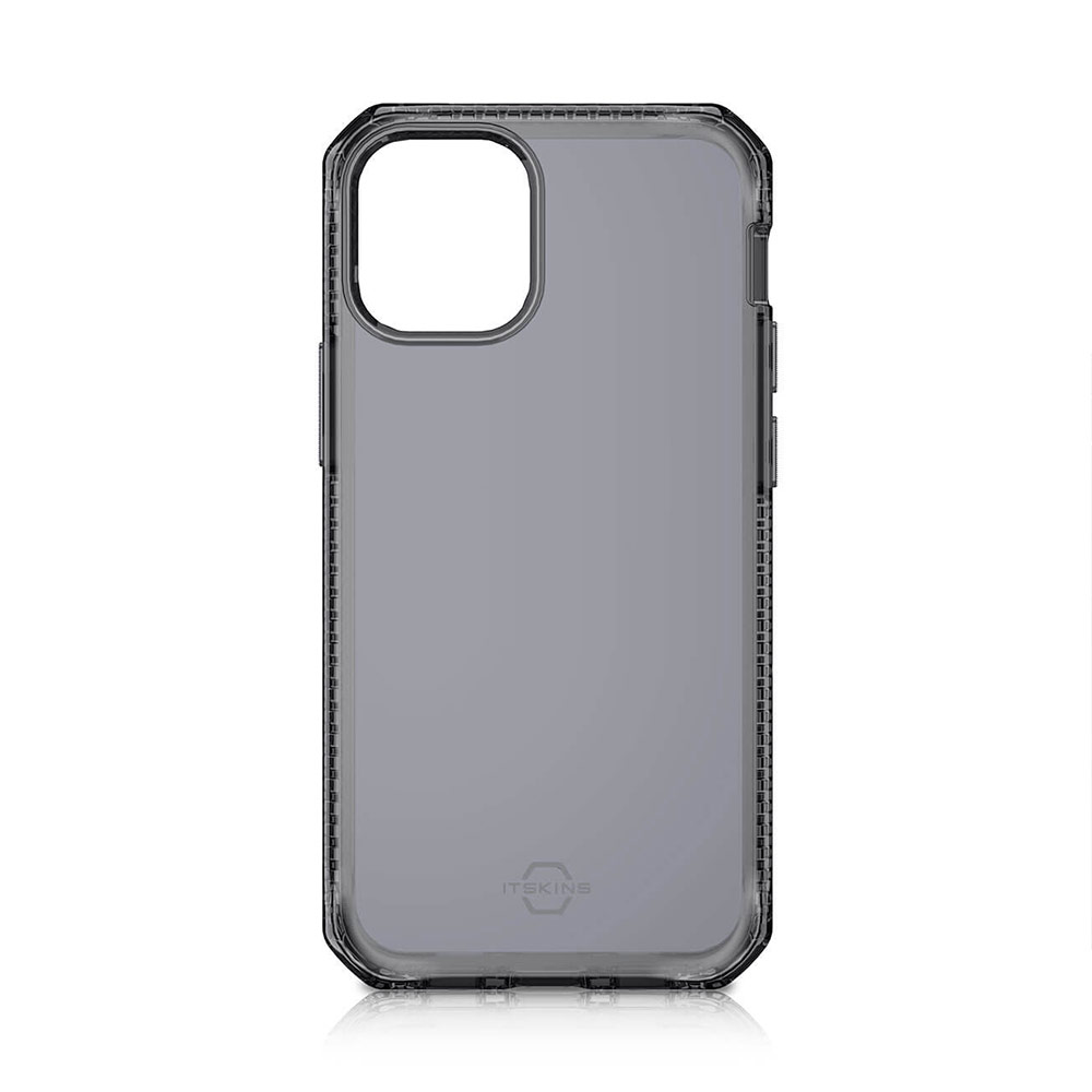 Picture of Apple iPhone 12 6.1 Case | ITSKINS SPECTRUM CLEAR ANTIMICROBIAL Certified Antishock Protection Case for Apple iPhone 12 iPhone 12 Pro 6.1 (Smoke)