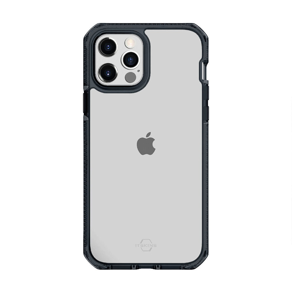 Picture of Apple iPhone 12 6.1 Case | ITSKINS SUPREME CLEAR  ANTIMICROBIAL Certified Extreme Impact Protection Case for Apple iPhone 12 iPhone 12 Pro 6.1 (SmokeTransparent)
