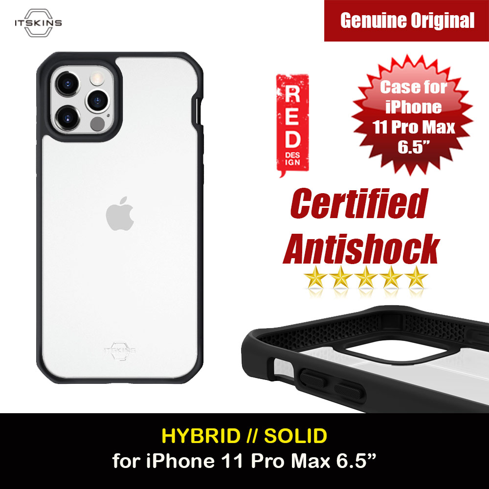 Picture of ITSKINS HYBRID SOLID ANTIMICROBIAL Certified Antishock Protection Case for Apple iPhone 11 Pro Max 6.5 iPhone XS Max 6.5 (Plain Black transparent) Apple iPhone 11 Pro Max 6.5- Apple iPhone 11 Pro Max 6.5 Cases, Apple iPhone 11 Pro Max 6.5 Covers, iPad Cases and a wide selection of Apple iPhone 11 Pro Max 6.5 Accessories in Malaysia, Sabah, Sarawak and Singapore 