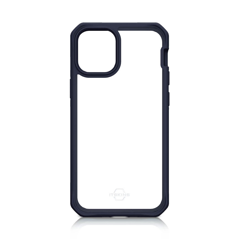 Picture of Apple iPhone 12 6.1 Case | ITSKINS HYBRID SOLID ANTIMICROBIAL Certified Antishock Protection Case for Apple iPhone 12 iPhone 12 Pro 6.1 (Deep Blue transparent)