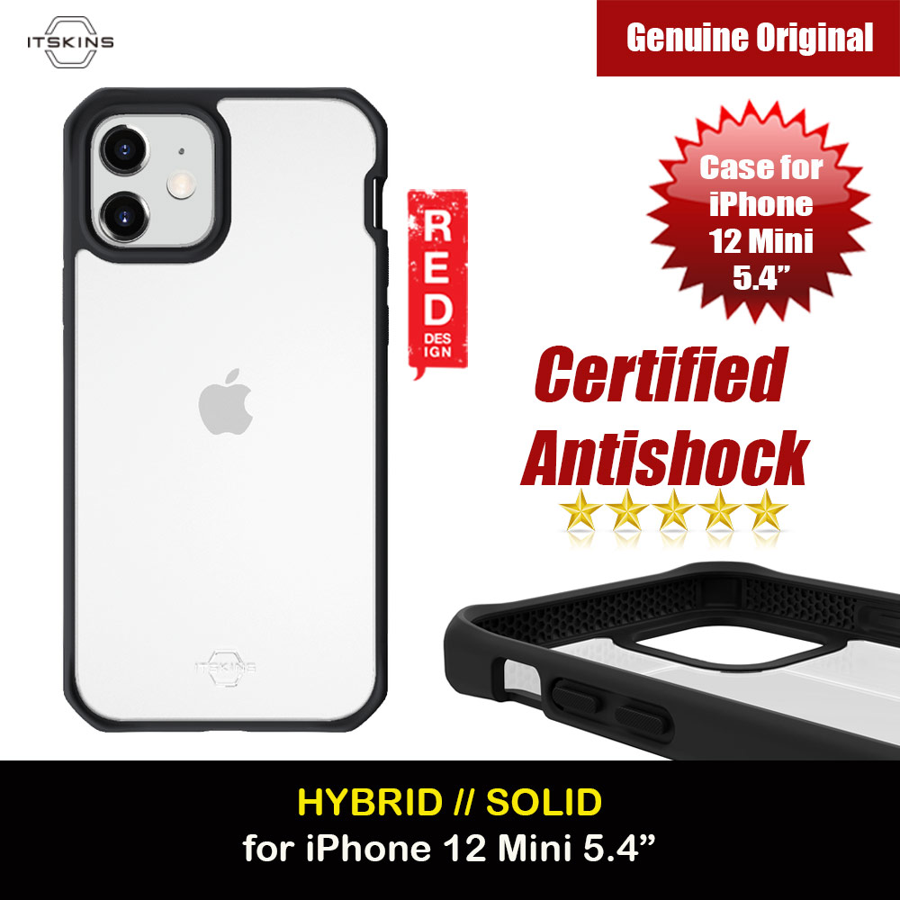 Picture of ITSKINS HYBRID SOLID ANTIMICROBIAL Certified Antishock Protection Case for Apple iPhone 12 Mini 5.4 (Plain Black transparent) Apple iPhone 12 mini 5.4- Apple iPhone 12 mini 5.4 Cases, Apple iPhone 12 mini 5.4 Covers, iPad Cases and a wide selection of Apple iPhone 12 mini 5.4 Accessories in Malaysia, Sabah, Sarawak and Singapore 