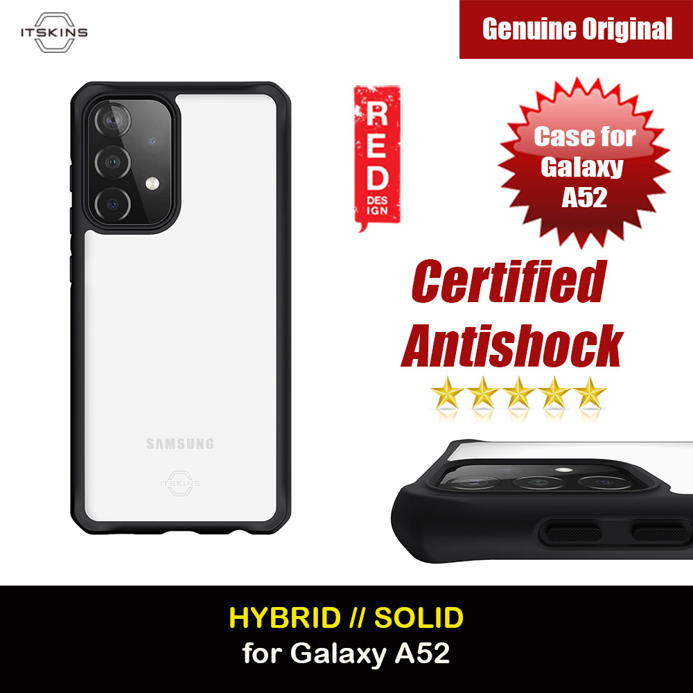 Picture of ITSKINS HYBRID SOLID ANTIMICROBIAL Certified Antishock Protection Case for Samsung Galaxy A52 (Plain Black transparent) Samsung Galaxy A52- Samsung Galaxy A52 Cases, Samsung Galaxy A52 Covers, iPad Cases and a wide selection of Samsung Galaxy A52 Accessories in Malaysia, Sabah, Sarawak and Singapore 