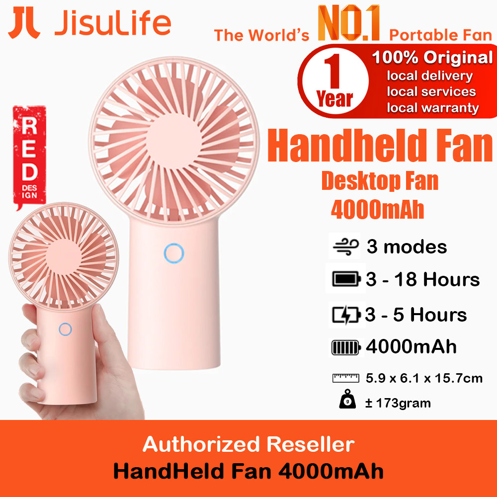 Picture of Jisulife Malaysia 3 Speed Wind Portable Rechargeble 4000mAh Handheld Fan  for Outdoor Badminton Court Concert Picnic Camping  (Pink) Red Design- Red Design Cases, Red Design Covers, iPad Cases and a wide selection of Red Design Accessories in Malaysia, Sabah, Sarawak and Singapore 