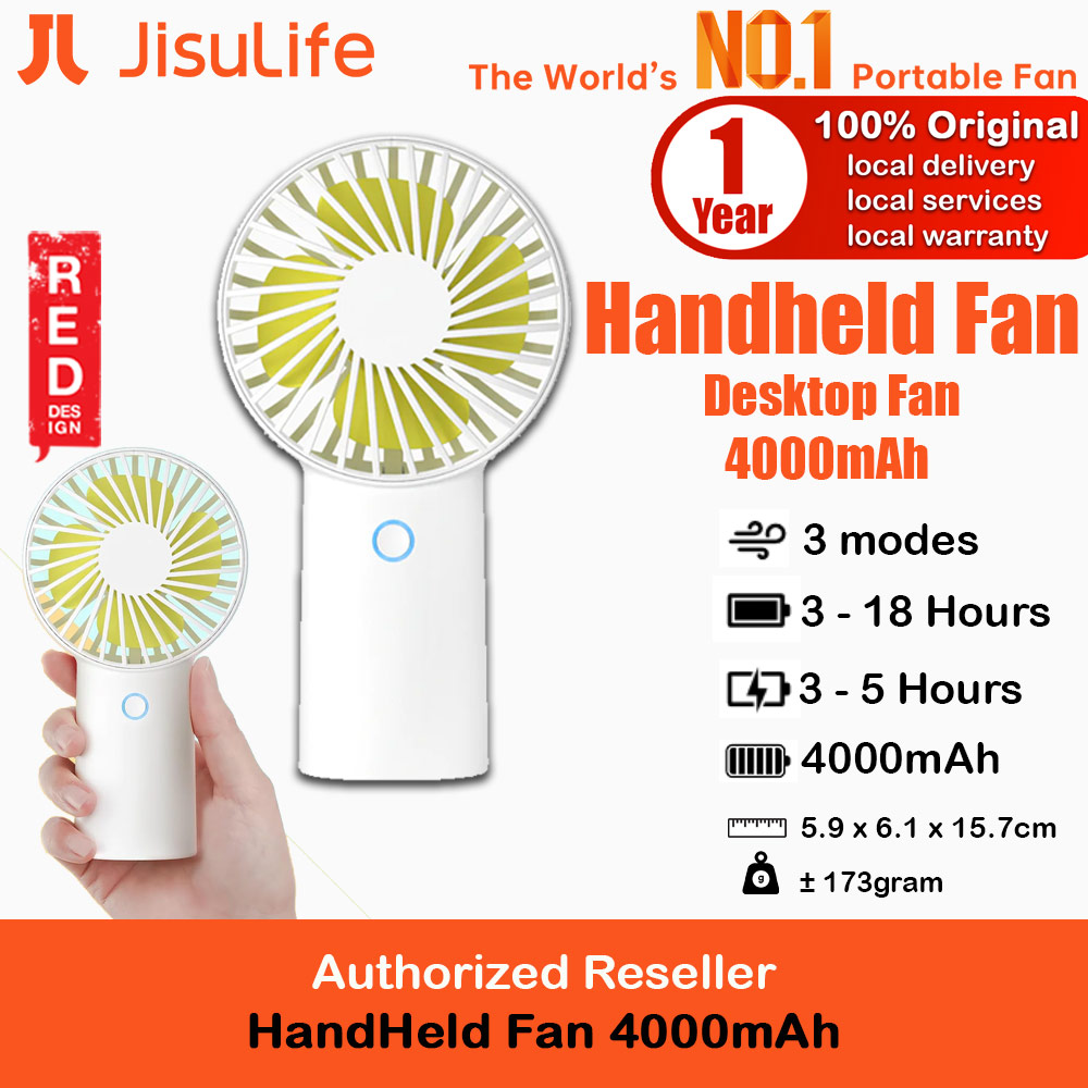 Picture of Jisulife Malaysia 3 Speed Wind Portable Rechargeble 4000mAh Handheld Fan for Outdoor Badminton Court Concert Picnic Camping (White) Red Design- Red Design Cases, Red Design Covers, iPad Cases and a wide selection of Red Design Accessories in Malaysia, Sabah, Sarawak and Singapore 