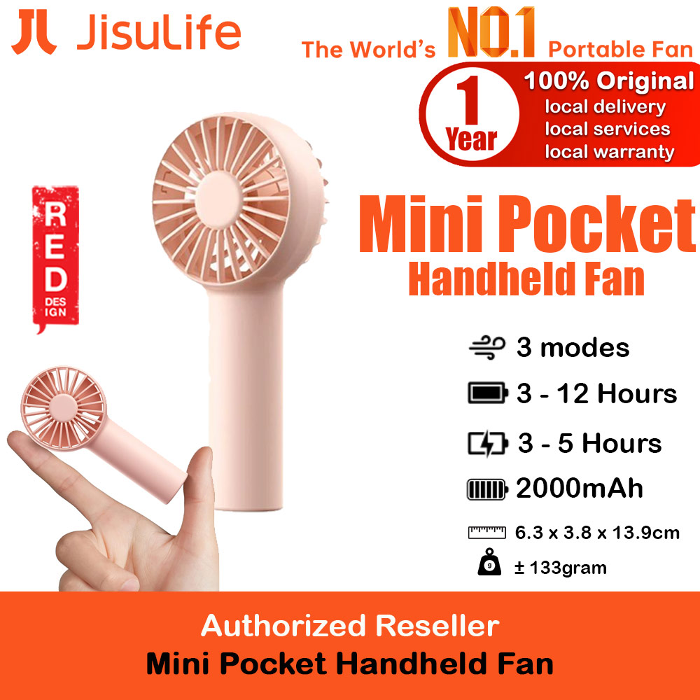 Picture of Jisulife Malaysia Mini Pocket Tiny Size Handheld Fan Portable Rechargeable 2000mAh for Outdoor Indoor Badminton Court Concert FA20 (Pink) Red Design- Red Design Cases, Red Design Covers, iPad Cases and a wide selection of Red Design Accessories in Malaysia, Sabah, Sarawak and Singapore 
