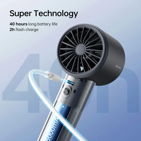 Picture of Jisulife Pro1S 2025 100 Speed Control Aluminum Body Portable Handheld Fan Kipas Jisulife (Gray)