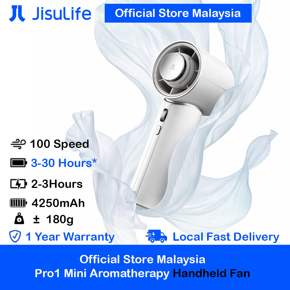 Picture of JisuLife Handheld Fan Pro1 Mini Size Aromatherapy Leather Design Compact Portable 30h Long Battery Ultra Quiet (White) Red Design- Red Design Cases, Red Design Covers, iPad Cases and a wide selection of Red Design Accessories in Malaysia, Sabah, Sarawak and Singapore 
