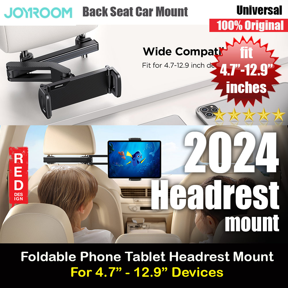 Picture of Joyroom BackSeat HeadRest Rear Seat Rotatable Expandable Extend Adjusttable Solid Stable Car Mount Holder for Smartphone Tablets 4.7" - 12.9"  (Black) Red Design- Red Design Cases, Red Design Covers, iPad Cases and a wide selection of Red Design Accessories in Malaysia, Sabah, Sarawak and Singapore 