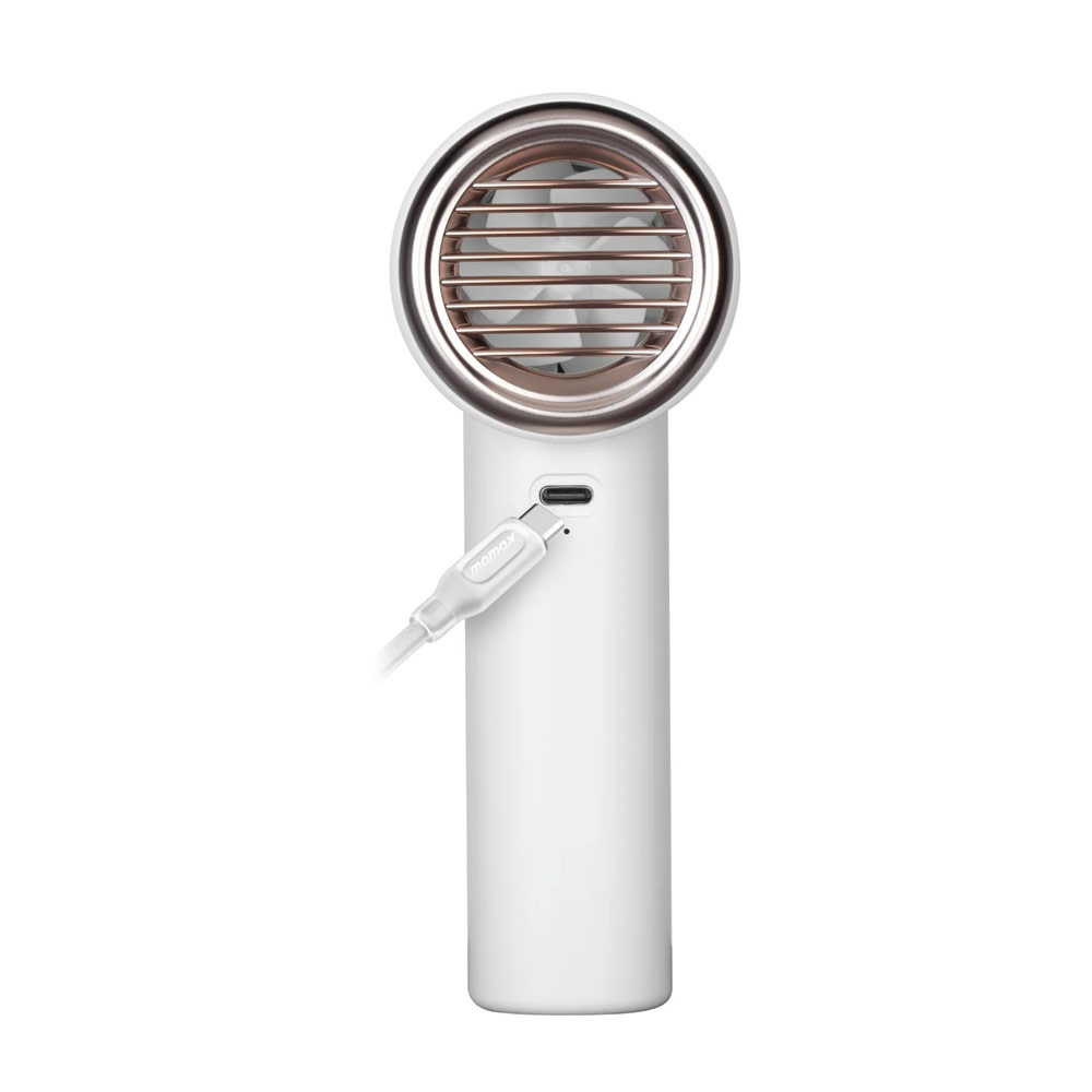 Picture of Momax Portable Handheld Fan Ultra Freeze High Speed 12000RPM Cooling Fan with Stepless Speed Control (White)