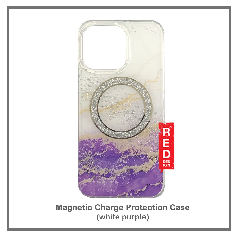 Picture of Marble Glitter Sparkling Magnetic Case for iPhone 15 Pro Max (White Purple) Red Design- Red Design Cases, Red Design Covers, iPad Cases and a wide selection of Red Design Accessories in Malaysia, Sabah, Sarawak and Singapore 