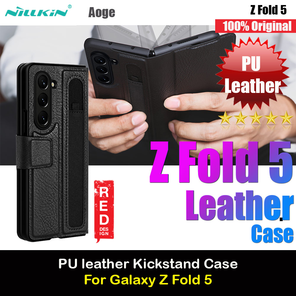 Picture of NILLKIN Aoge Leather Case Standable Case with S Pen Holder for Galaxy Z Fold 5 (Black) Samsung Galaxy Z Fold 5- Samsung Galaxy Z Fold 5 Cases, Samsung Galaxy Z Fold 5 Covers, iPad Cases and a wide selection of Samsung Galaxy Z Fold 5 Accessories in Malaysia, Sabah, Sarawak and Singapore 