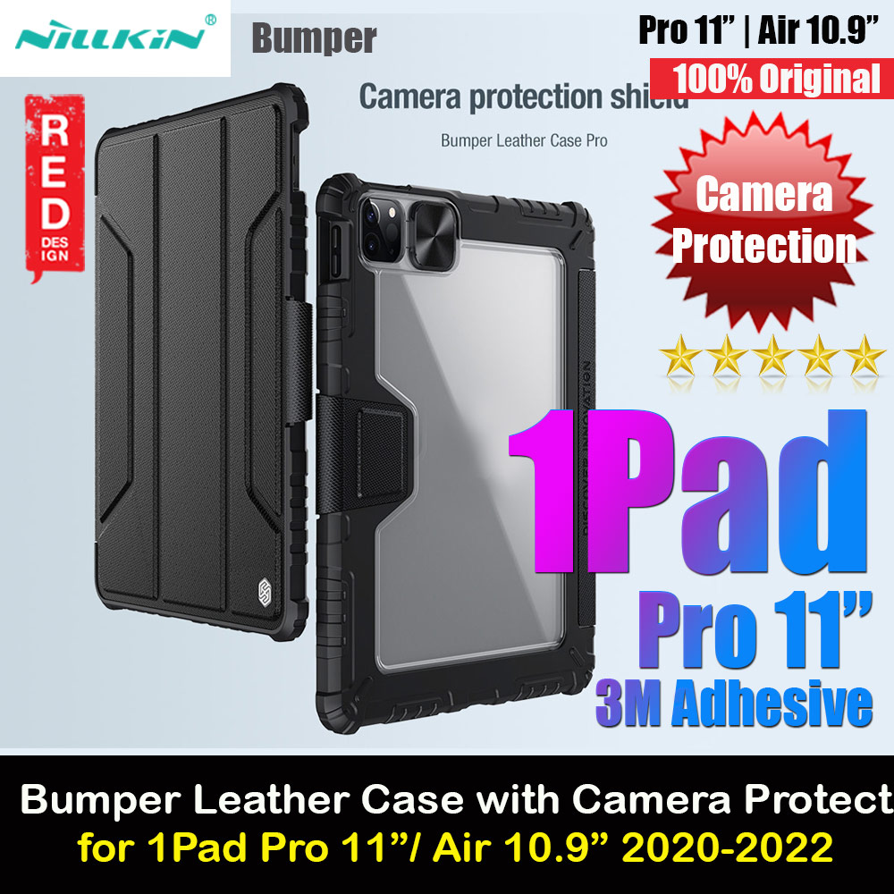 Picture of Nilllkin Bumper Leather Case Pro with Camera Protection for Apple iPad Air 10.9 4th Pad Air 10.9 5th iPad Pro 11 2nd Gen 2020 iPad Pro 11 3rd Gen 2021 (Black) Apple iPad Air 10.9 2020- Apple iPad Air 10.9 2020 Cases, Apple iPad Air 10.9 2020 Covers, iPad Cases and a wide selection of Apple iPad Air 10.9 2020 Accessories in Malaysia, Sabah, Sarawak and Singapore 