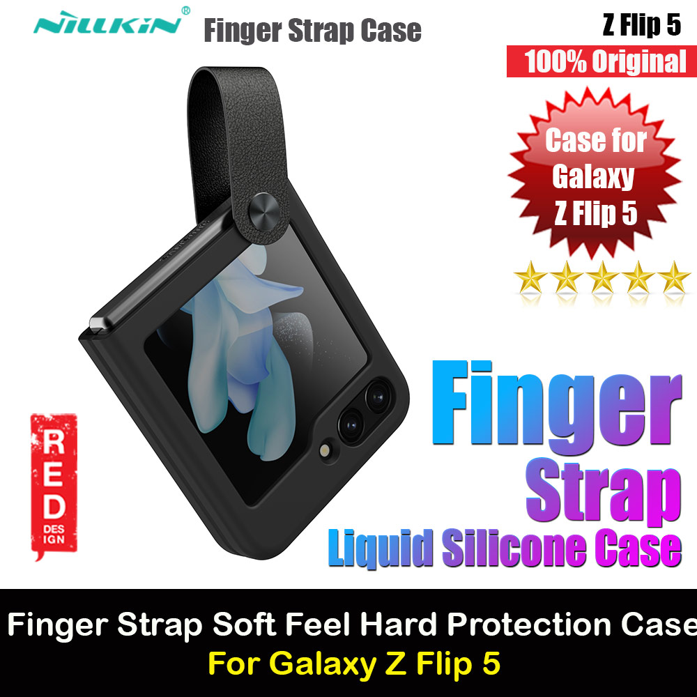 Picture of Nillkin Finger Strap Liquid SIlicone Protection Case for Samsung Galaxy Z Flip 5 (Black) Samsung Galaxy Z Flip 5- Samsung Galaxy Z Flip 5 Cases, Samsung Galaxy Z Flip 5 Covers, iPad Cases and a wide selection of Samsung Galaxy Z Flip 5 Accessories in Malaysia, Sabah, Sarawak and Singapore 