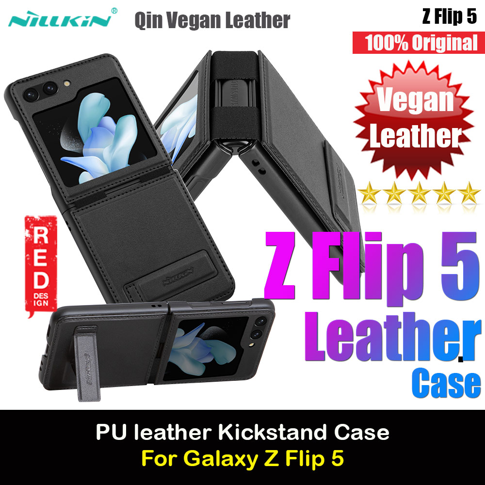 Picture of Nillkin Qin Slim and Light PU Vegan Leather and PC Protection Case for Samsung Galaxy Z Flip 5 (Black) Samsung Galaxy Z Flip 5- Samsung Galaxy Z Flip 5 Cases, Samsung Galaxy Z Flip 5 Covers, iPad Cases and a wide selection of Samsung Galaxy Z Flip 5 Accessories in Malaysia, Sabah, Sarawak and Singapore 