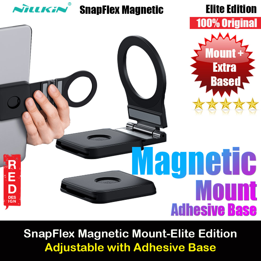 Picture of Nillkin SnapFlex Magnetic Mount Holder Adjustable Detachable Magsafe Compatible (Elite Edition with Extra Base) Red Design- Red Design Cases, Red Design Covers, iPad Cases and a wide selection of Red Design Accessories in Malaysia, Sabah, Sarawak and Singapore 