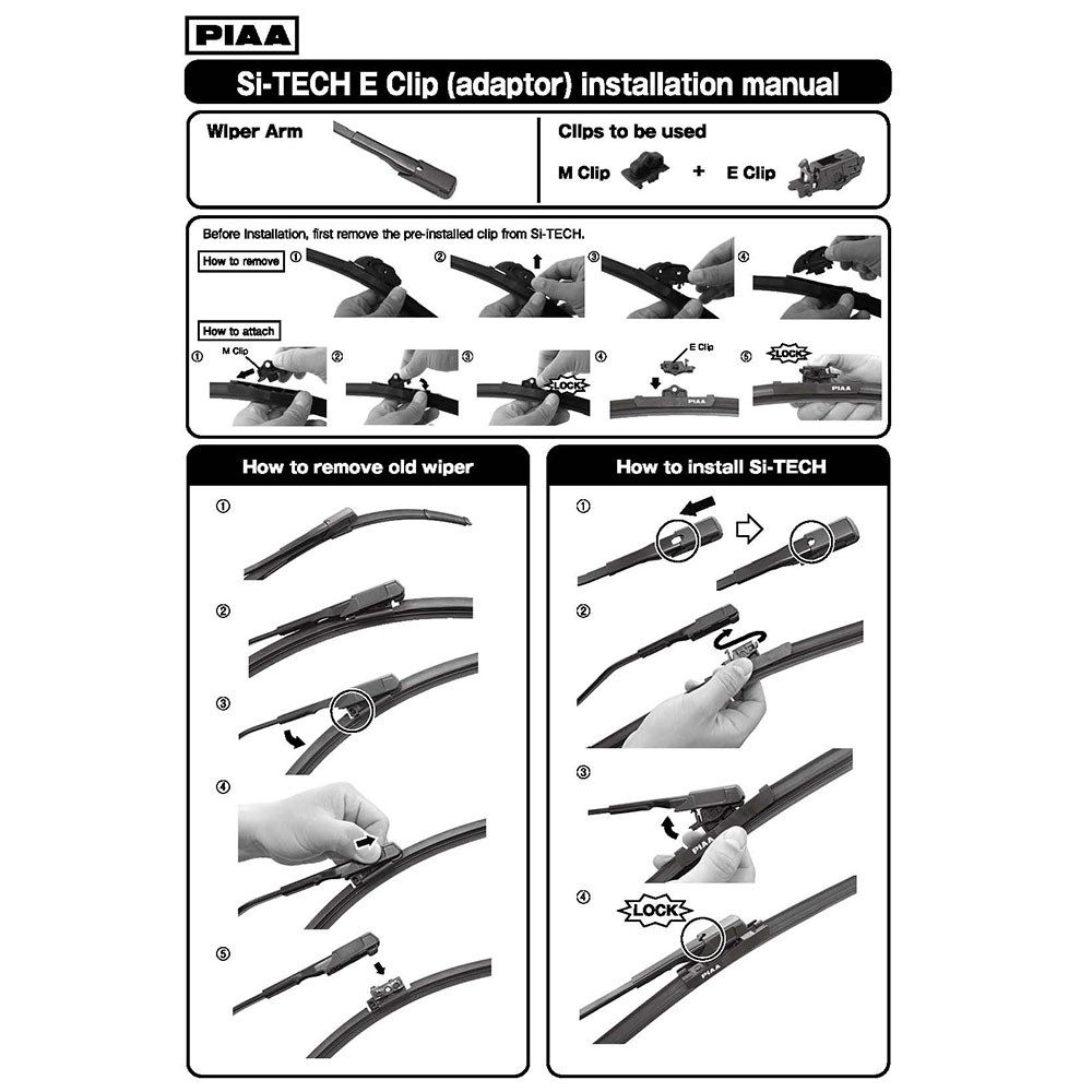 Picture of PIAA Si-Tech Silicone Wiper (Combo 24 & 14 ) for Honda City Honda Airwave Nissan X-Trail Toyota Vios Toyota Yaris Nissan Grand Livina Honda Stream