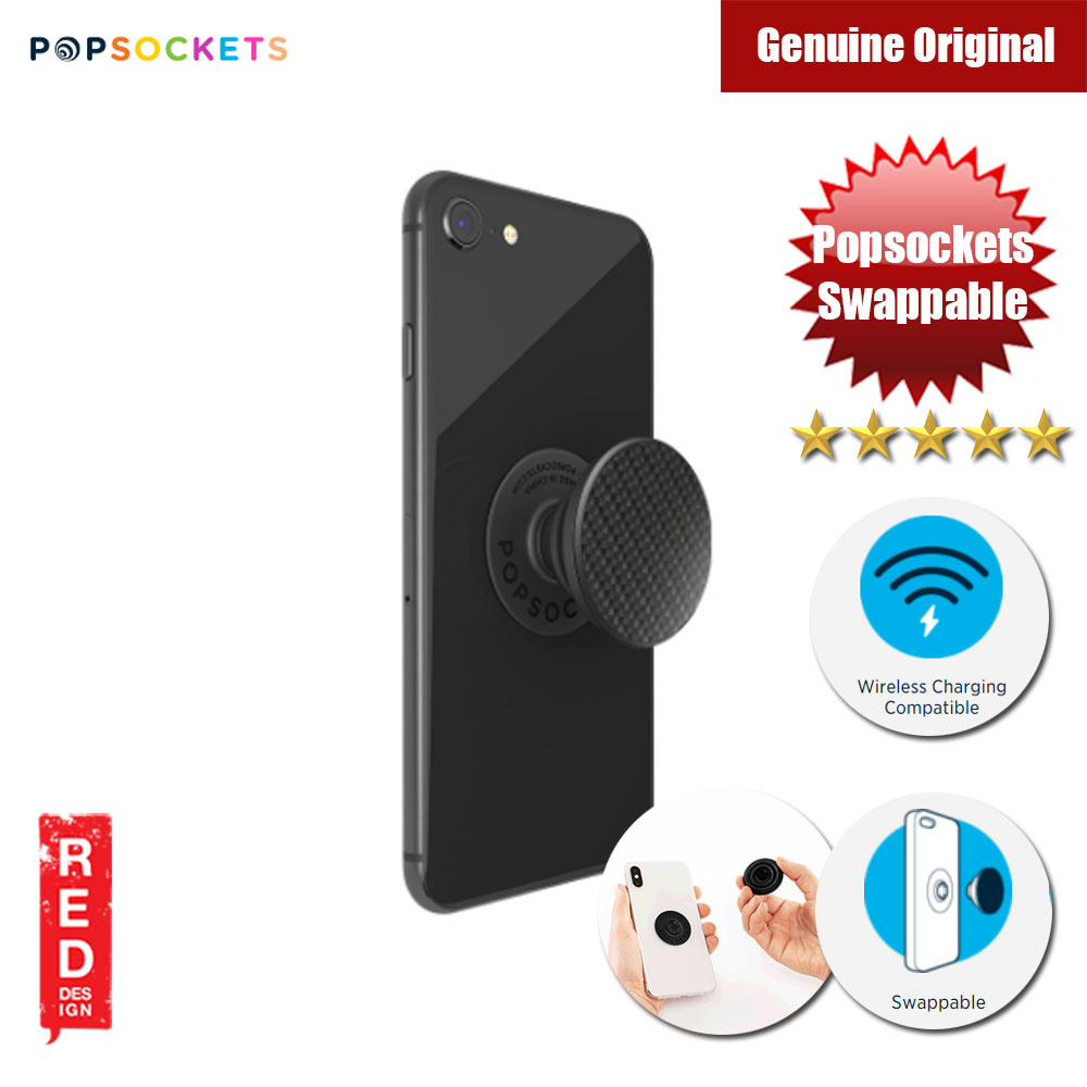 Picture of Popsockets PopGrip Swappable Premium Collection (Genuine Carbon Fiber)