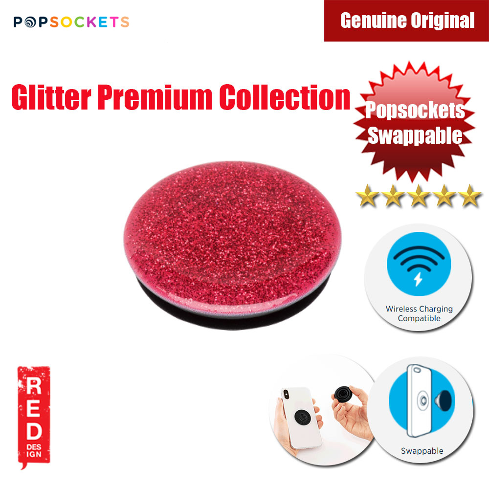 Picture of Popsockets PopGrip Swappable Premium Collection (Glitter Red)