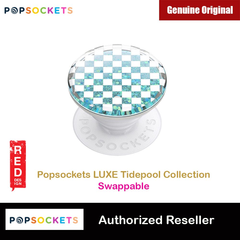 Picture of Popsockets PopGrip Swappable Luxe Tidepool Collection (Checker White) Red Design- Red Design Cases, Red Design Covers, iPad Cases and a wide selection of Red Design Accessories in Malaysia, Sabah, Sarawak and Singapore 