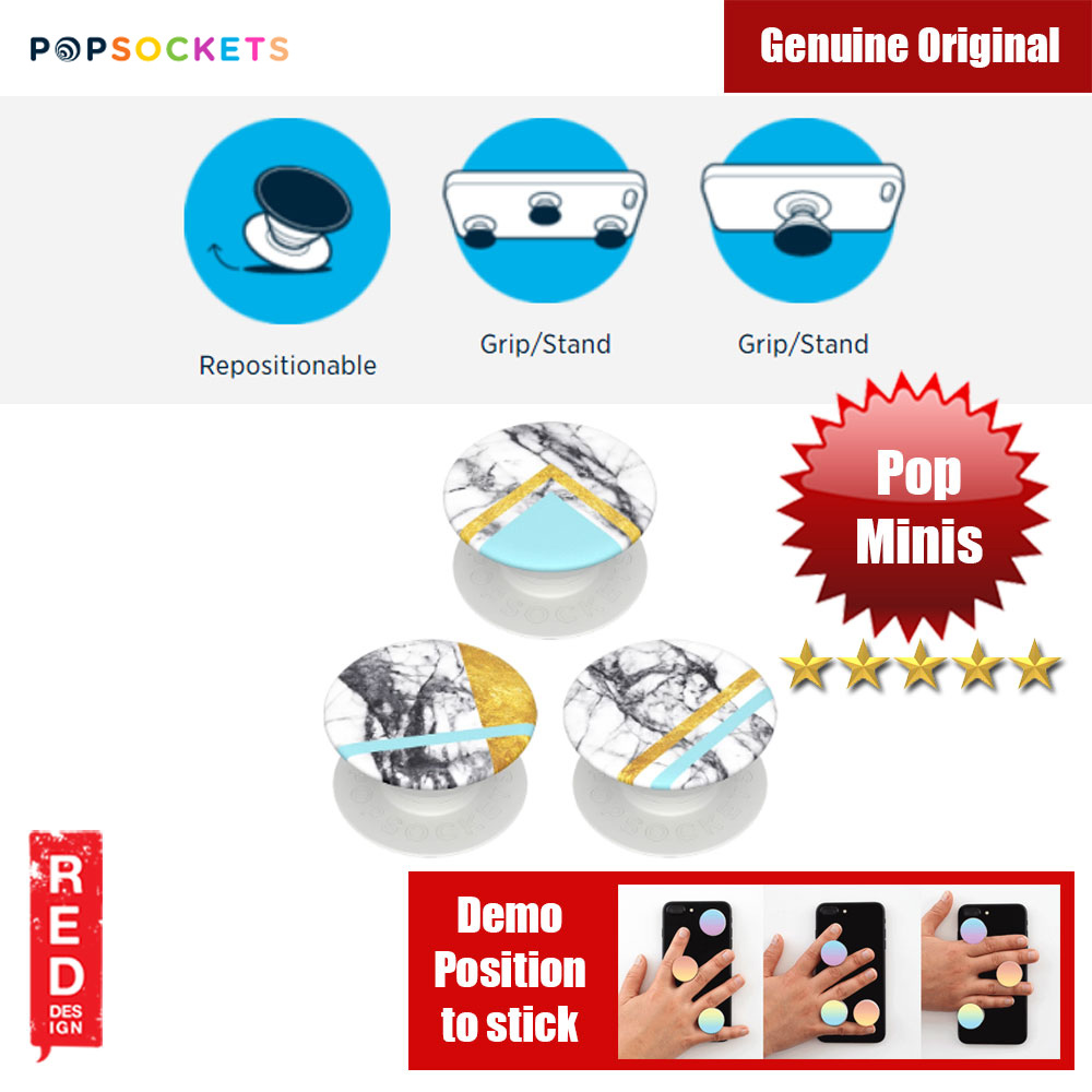 Picture of Popsockets PopMinis Triple (White Marble Glam) Red Design- Red Design Cases, Red Design Covers, iPad Cases and a wide selection of Red Design Accessories in Malaysia, Sabah, Sarawak and Singapore 