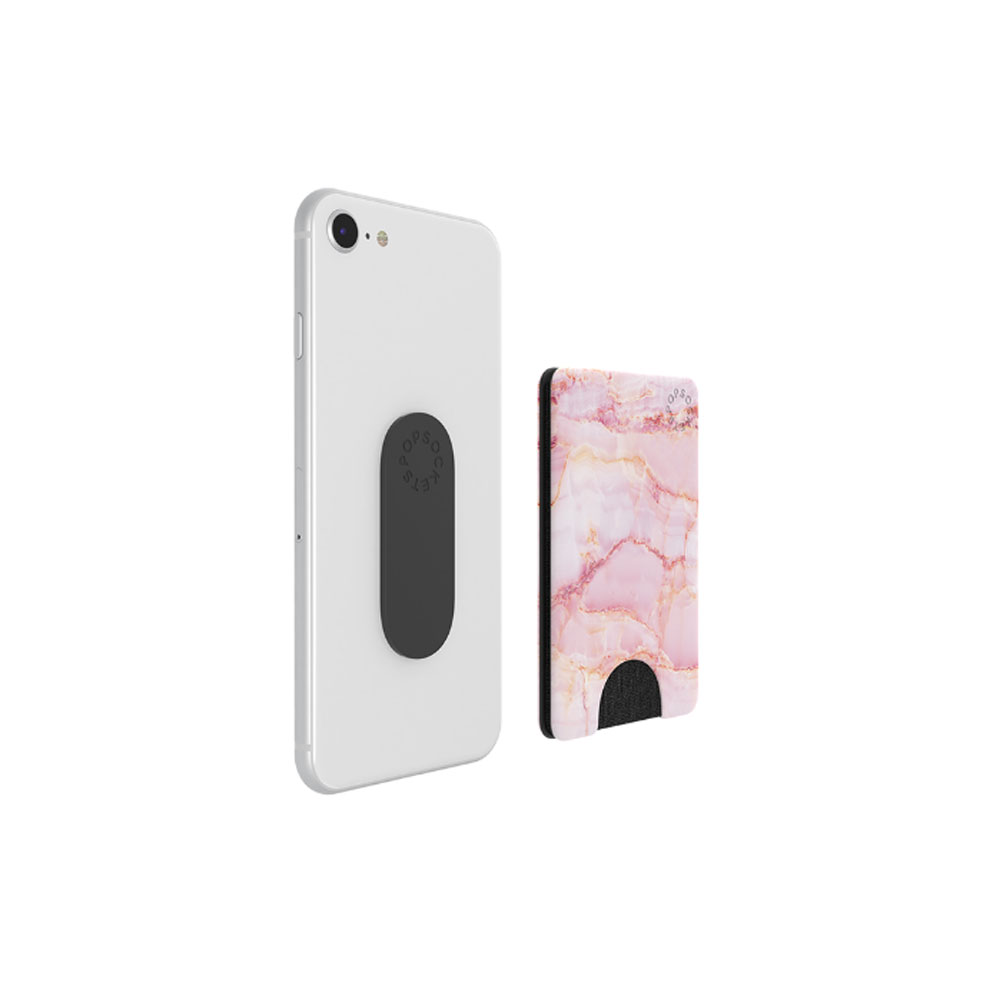 Picture of Popsocket Popwallet Card Holder Credit Card Holder Parking Ticket Holder Card Wallet (Pink Marble)