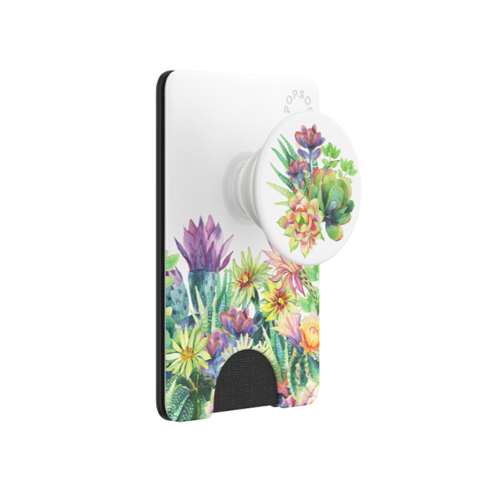 Picture of Popsockets Popwallet Plus Card Holder Credit Card Holder Parking Ticket Holder Card Wallet (Succulent Garden)