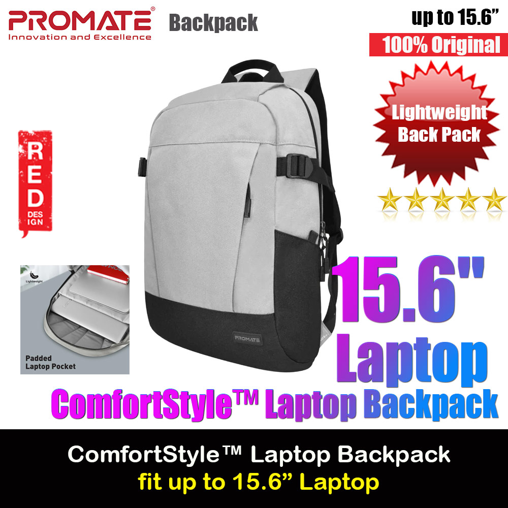 Picture of Promate Birger ComfortStyle™ Laptop Backpack with Large Compartments for Laptop up to 15.6" inches (Grey) Red Design- Red Design Cases, Red Design Covers, iPad Cases and a wide selection of Red Design Accessories in Malaysia, Sabah, Sarawak and Singapore 