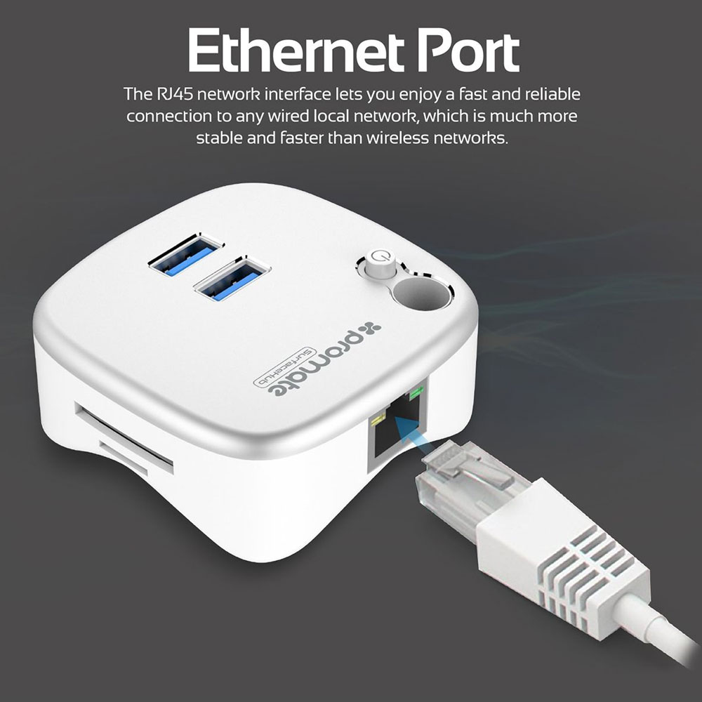 Picture of Promate All-in-One Portable USB 3.0 Docking Station USB 3.0 Card Reader Lan Port Pen Dock Compatible with Surface Pro 3 4 Surface Book Ultrabook Notebooks Laptops SurfaceHub