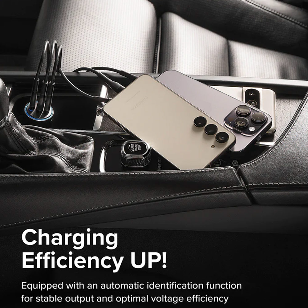 Picture of Ringke 84W Fast Speed High Speed Strong Car Charger PD PPS QC3.0 for iPhone 15 Pro Max S24 Ultra Z Fold 5 Flip 5 iPad Pro (Black)