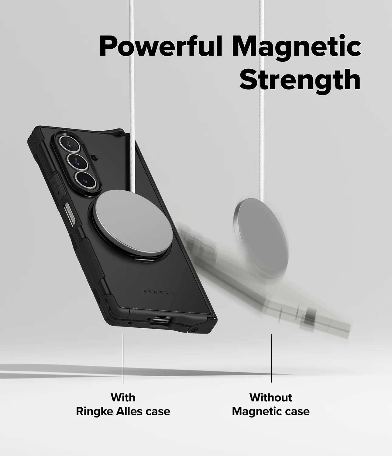 Picture of Samsung Galaxy Z Fold 7 Case | Ringke Alles Magnetic Kickstand Protection Case for Samsung Galaxy Z Fold 7 (Black)