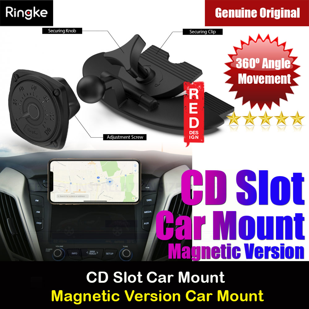Picture of Ringke CD Player Slot Magnetic Car Mount Car Holder for Smartphone (Black) Red Design- Red Design Cases, Red Design Covers, iPad Cases and a wide selection of Red Design Accessories in Malaysia, Sabah, Sarawak and Singapore 
