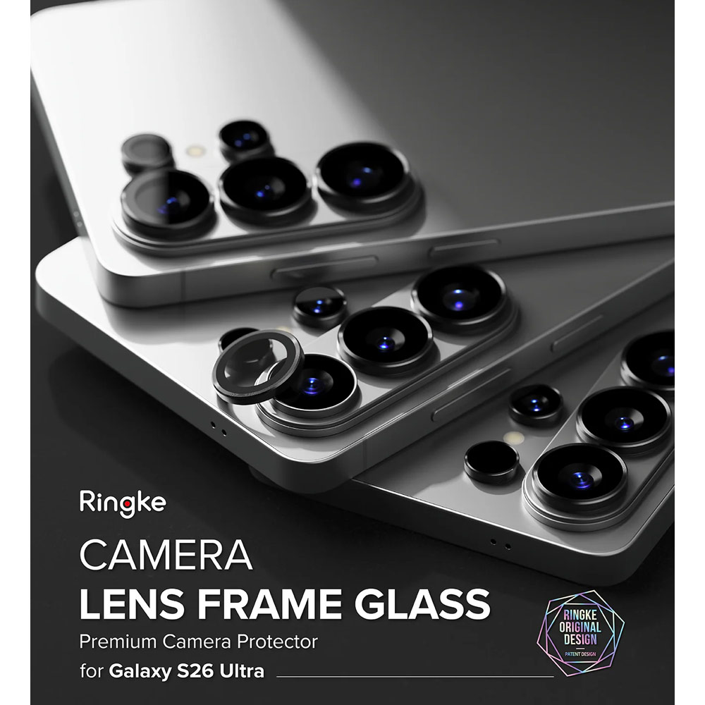 Picture of Samsung Galaxy S26 Ultra | Ringke Camera Lens Frame Glass Protector with Easy Installation for Samsung Galaxy S26 Ultra (Black)