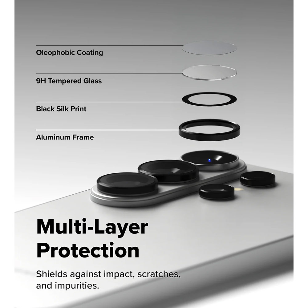 Picture of Samsung Galaxy S26 Ultra | Ringke Camera Lens Frame Glass Protector with Easy Installation for Samsung Galaxy S26 Ultra (Black)