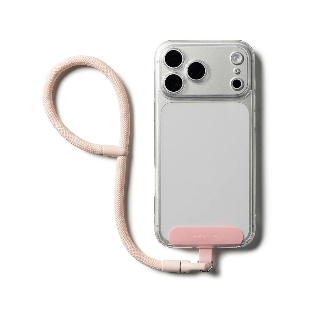 Picture of Ringke Holder Link and Flow Hand Strap P-Type Wrist Strap Phone Strap for closed-bottom phone case (Candy Pink)