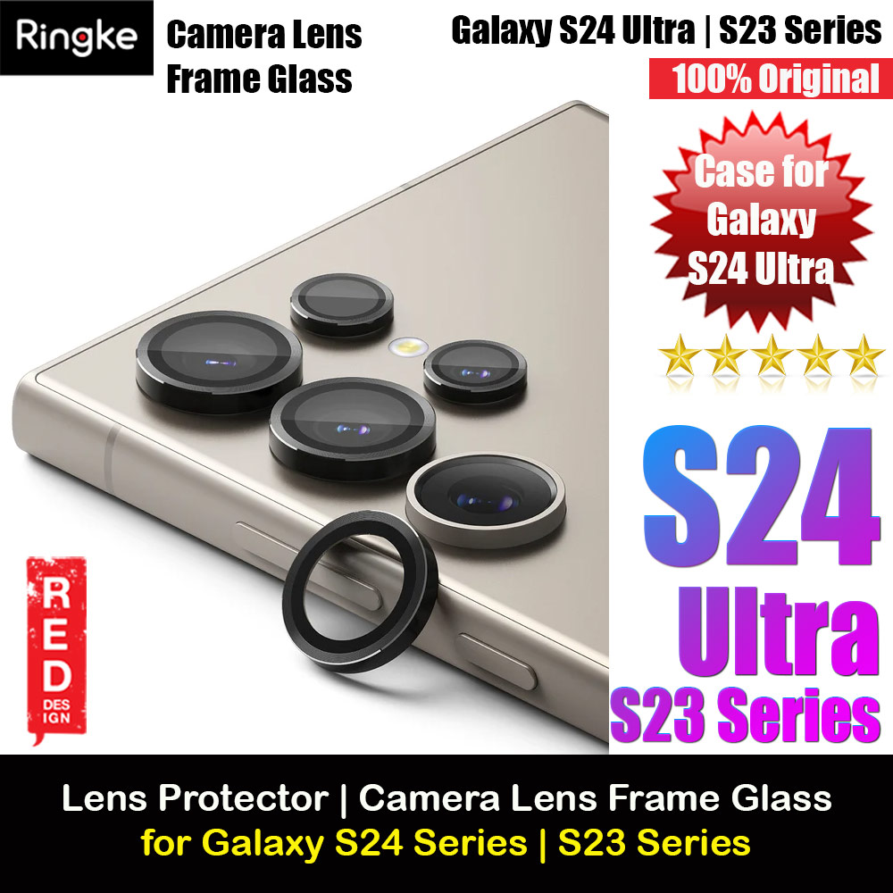 Picture of Ringke Camera Lens Frame Glass Protector with Easy Installation for Samsung Galaxy S24 Ultra (Black) Samsung Galaxy S24 Ultra- Samsung Galaxy S24 Ultra Cases, Samsung Galaxy S24 Ultra Covers, iPad Cases and a wide selection of Samsung Galaxy S24 Ultra Accessories in Malaysia, Sabah, Sarawak and Singapore 