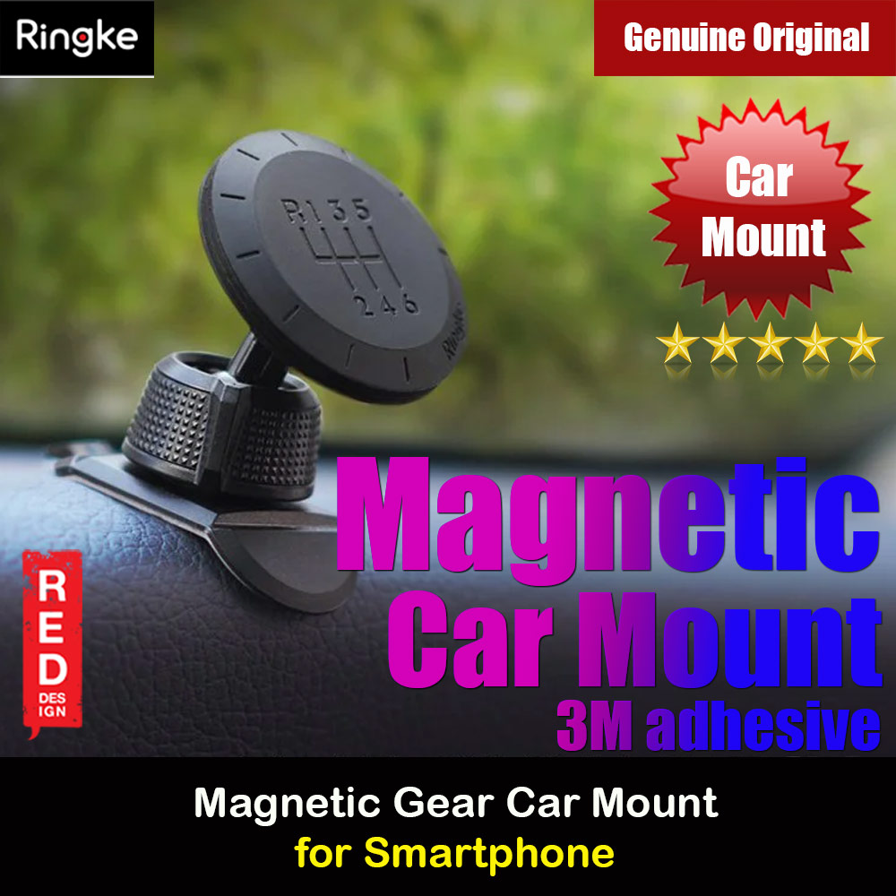 Picture of Ringke Magnetic Gear Car Mount for Smartphone (Black) Red Design- Red Design Cases, Red Design Covers, iPad Cases and a wide selection of Red Design Accessories in Malaysia, Sabah, Sarawak and Singapore 