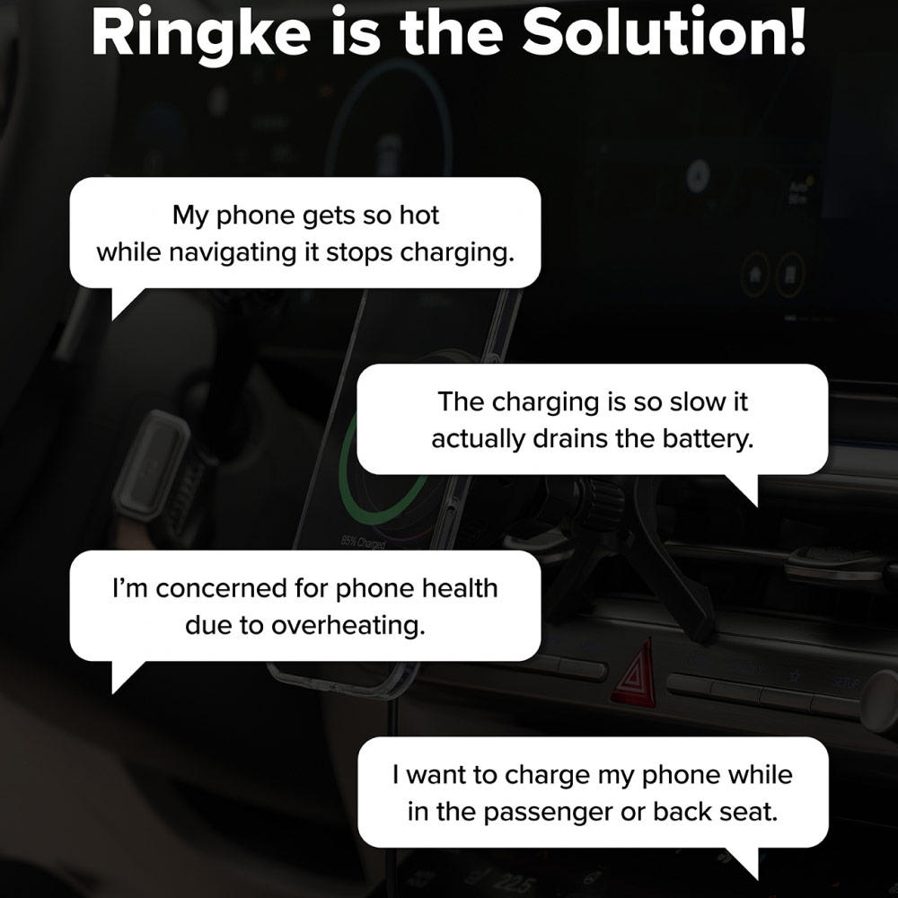 Picture of Ringke Qi2 25W Peltier Magnetic Wireless Car Charger Mount Car Charger Mount CAR CHARGER