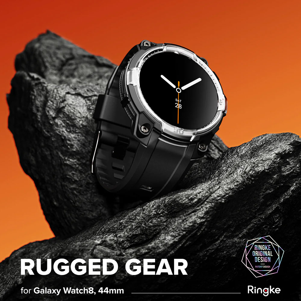 Picture of Samsung Galaxy Watch 8 44mm Case | Ringke Case and Band Strap Rugged Gear for Samsung Galaxy Watch 8 44mm (Black)