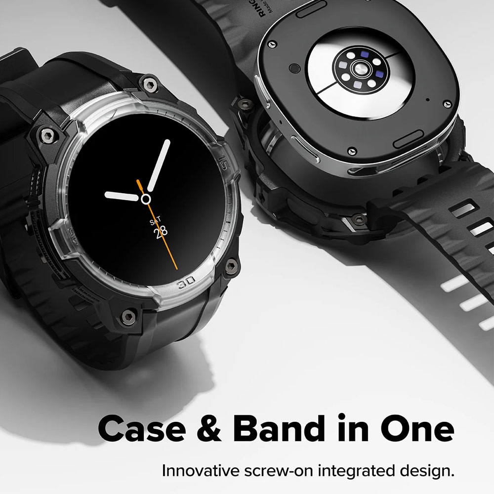 Picture of Samsung Galaxy Watch 8 44mm Case | Ringke Case and Band Strap Rugged Gear for Samsung Galaxy Watch 8 44mm (Black)