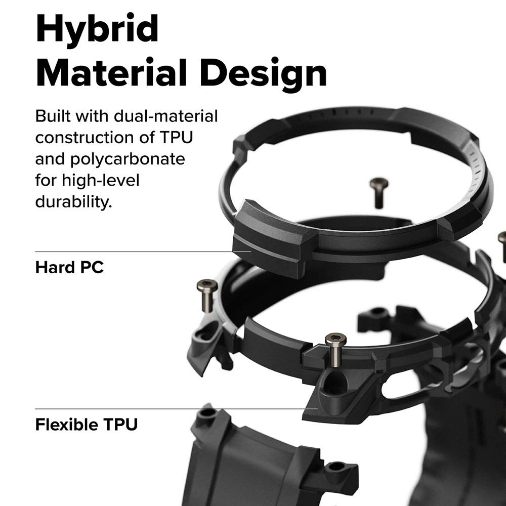 Picture of Samsung Galaxy Watch 8 Classic 46mm Case | Ringke Case and Band Strap Rugged Gear for Samsung Galaxy Watch 8 Classic 46mm (All Black)