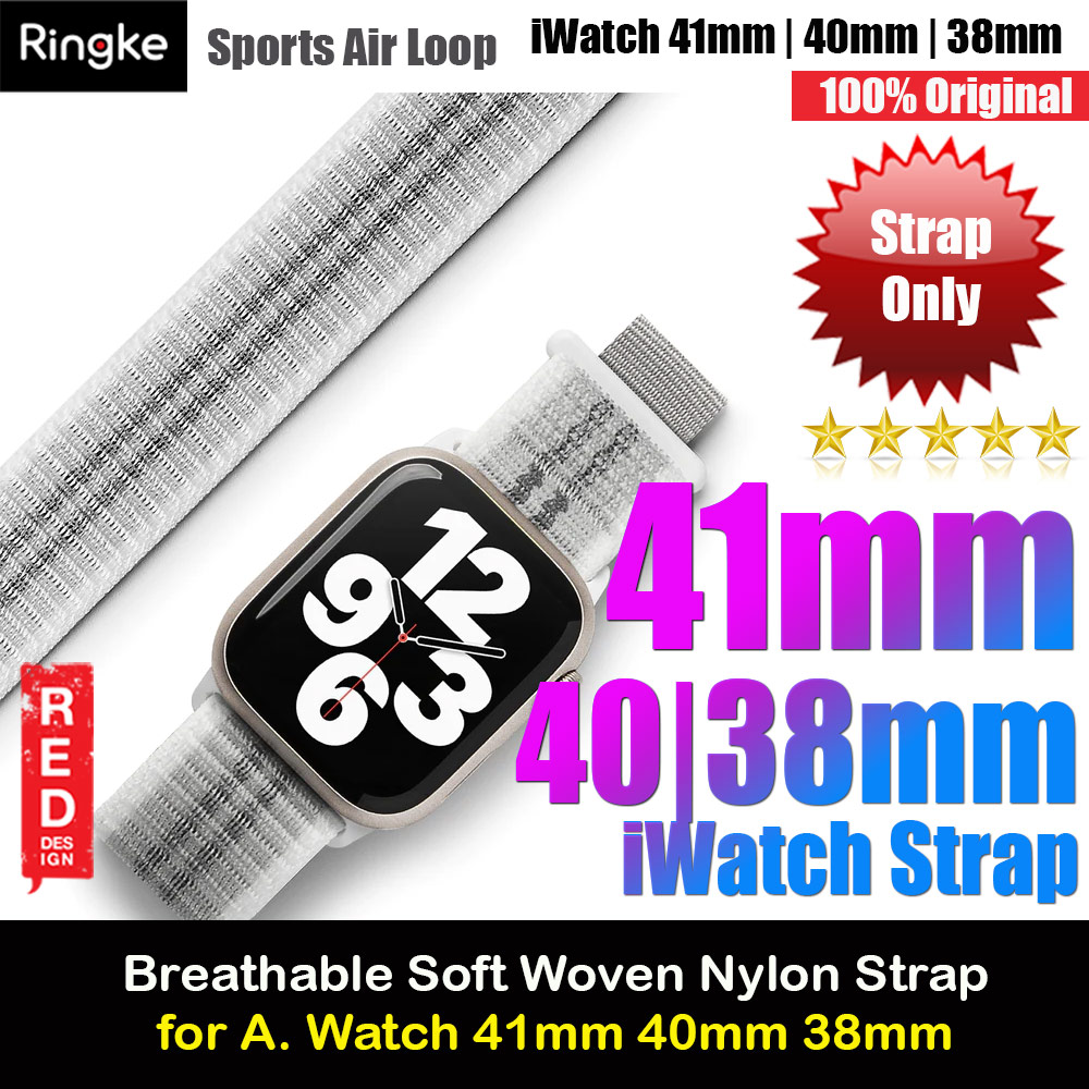 Picture of Ringke Sports Air Loop Breathable Woven Nylon Soft Weave Strap for Apple Watch Series 4 5 6 8 9 41mm 40mm 38mm (Summit White) Apple Watch 38mm- Apple Watch 38mm Cases, Apple Watch 38mm Covers, iPad Cases and a wide selection of Apple Watch 38mm Accessories in Malaysia, Sabah, Sarawak and Singapore 
