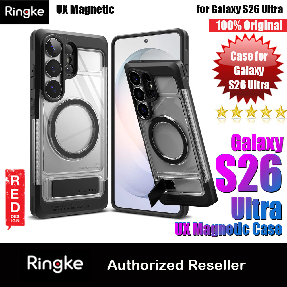 Picture of Ringke UX Magnetic Heavy Duty Drop Protection Case with Kickstand for Samsung Galaxy S26 Ultra (Clear) Samsung Galaxy S26 Ultra- Samsung Galaxy S26 Ultra Cases, Samsung Galaxy S26 Ultra Covers, iPad Cases and a wide selection of Samsung Galaxy S26 Ultra Accessories in Malaysia, Sabah, Sarawak and Singapore 