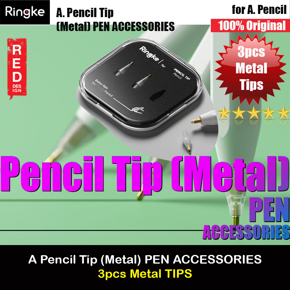 Picture of Ringke Pencil Tip Precise Strokes (Metal) 3pcs Red Design- Red Design Cases, Red Design Covers, iPad Cases and a wide selection of Red Design Accessories in Malaysia, Sabah, Sarawak and Singapore 