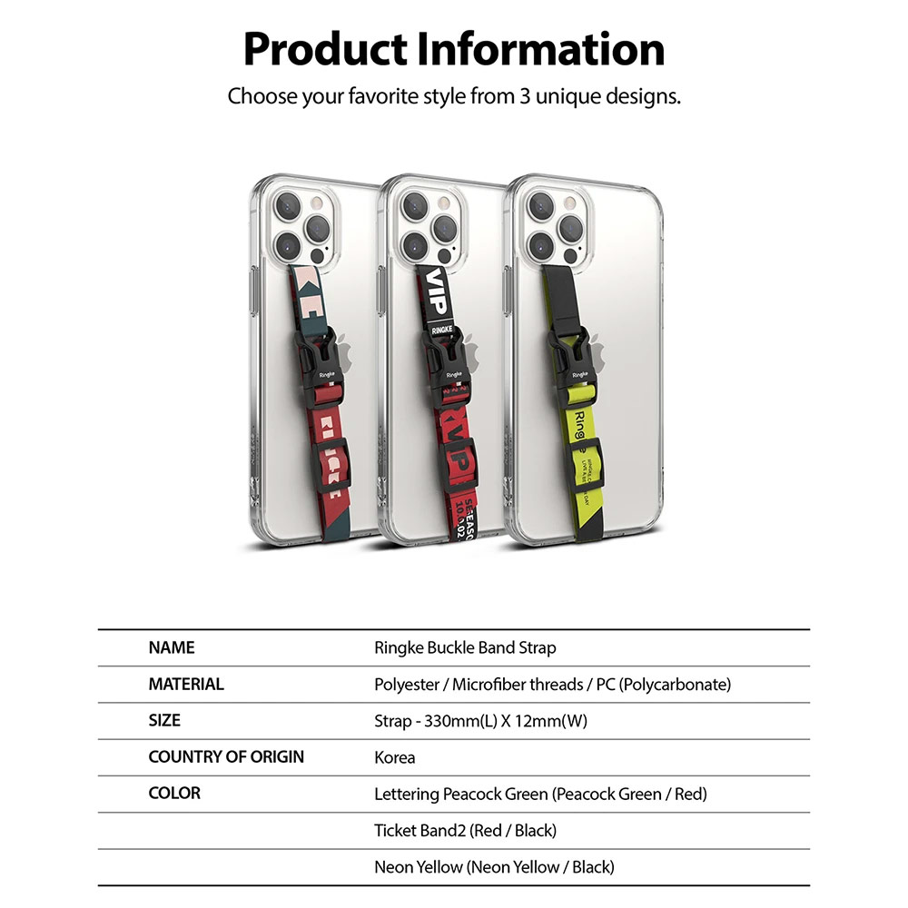 Picture of Ringke Buckle Band Strap for Smartphone Phone Case (Ticket Band 2)