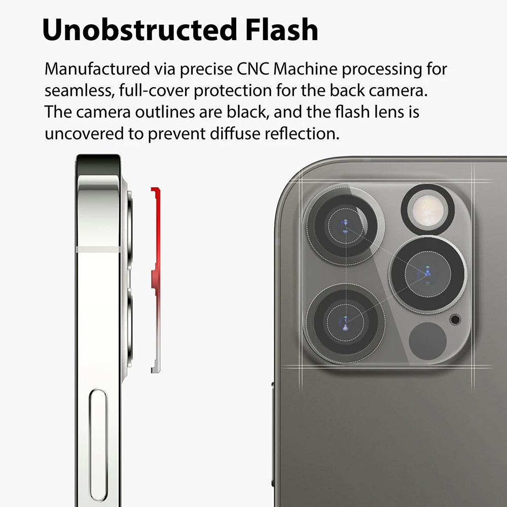Picture of Apple iPhone 12 Pro Max 6.7  | Ringke Camera Glass Protector for Apple iPhone 12 Pro Max 6.7 (Clear)