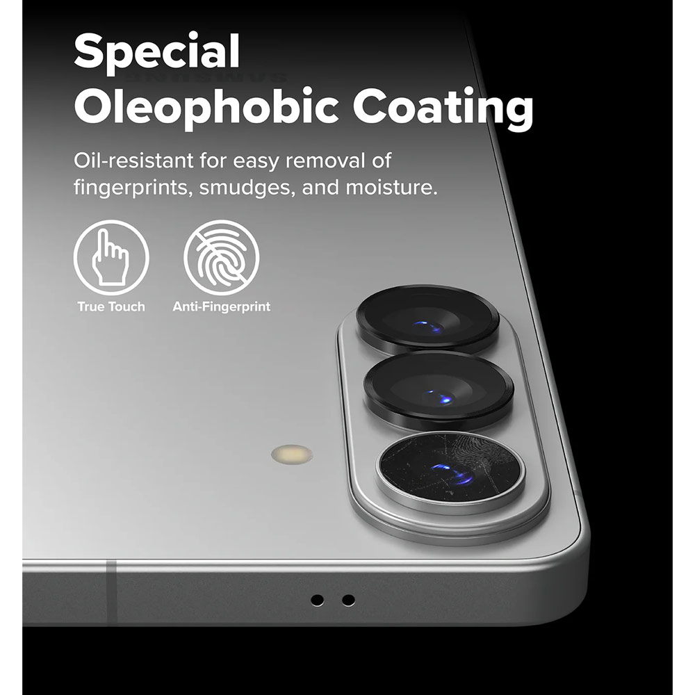 Picture of Samsung Galaxy S26  | Ringke Camera Lens Frame Glass Protector with Easy Installation for Samsung Galaxy S26 S26 Plus(Black)