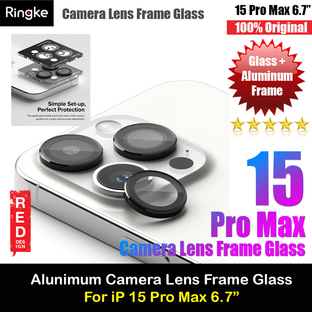 Picture of Ringke Camera Lens Aluminum Frame Glass for Apple iPhone 15 Pro Max 6.7 (Black) Apple iPhone 15 Pro Max 6.7- Apple iPhone 15 Pro Max 6.7 Cases, Apple iPhone 15 Pro Max 6.7 Covers, iPad Cases and a wide selection of Apple iPhone 15 Pro Max 6.7 Accessories in Malaysia, Sabah, Sarawak and Singapore 