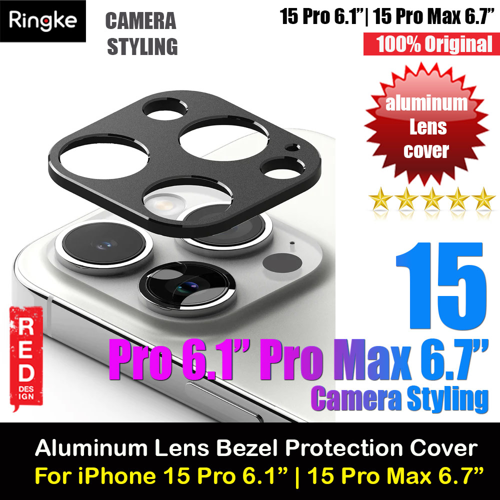 Picture of Ringke Camera Styling Aluminum Bezel Cover for Apple iPhone 15 Pro Max 6.7 iPhone 15 Pro 6.1 (Black) Apple iPhone 15 Pro 6.1- Apple iPhone 15 Pro 6.1 Cases, Apple iPhone 15 Pro 6.1 Covers, iPad Cases and a wide selection of Apple iPhone 15 Pro 6.1 Accessories in Malaysia, Sabah, Sarawak and Singapore 