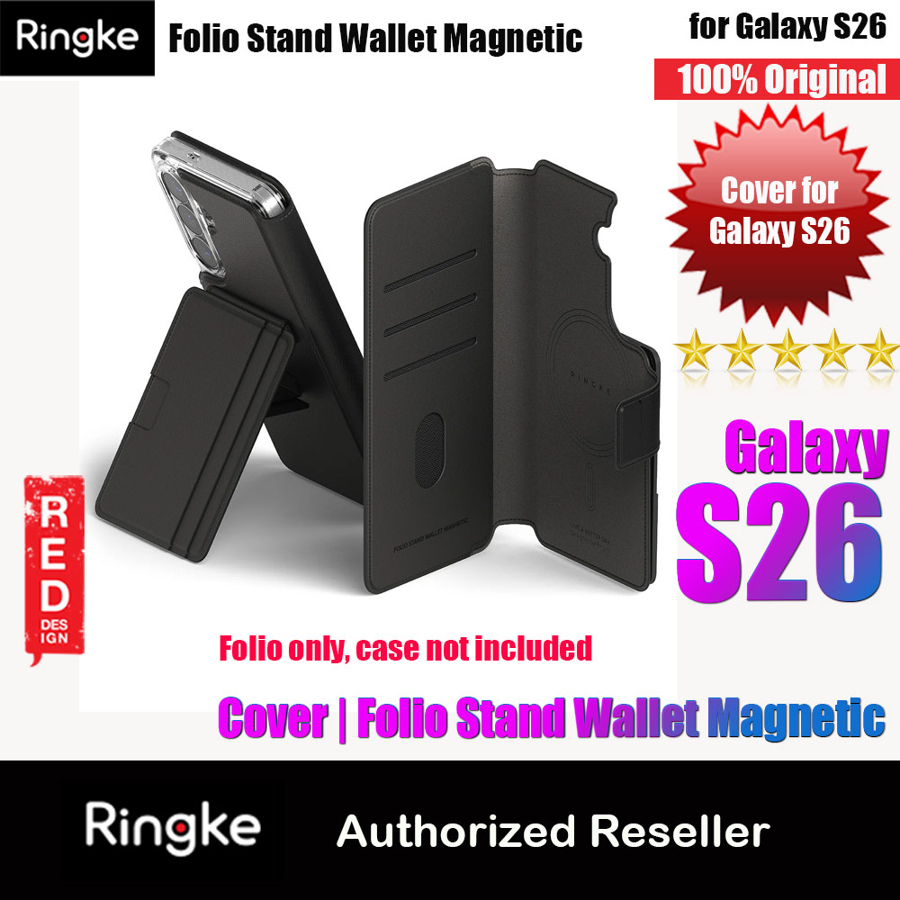 Picture of Ringke Folio Grip Wallet Magnetic Flip Cover Card Holder for Samsung Galaxy S26 (Black) Samsung Galaxy S26- Samsung Galaxy S26 Cases, Samsung Galaxy S26 Covers, iPad Cases and a wide selection of Samsung Galaxy S26 Accessories in Malaysia, Sabah, Sarawak and Singapore 