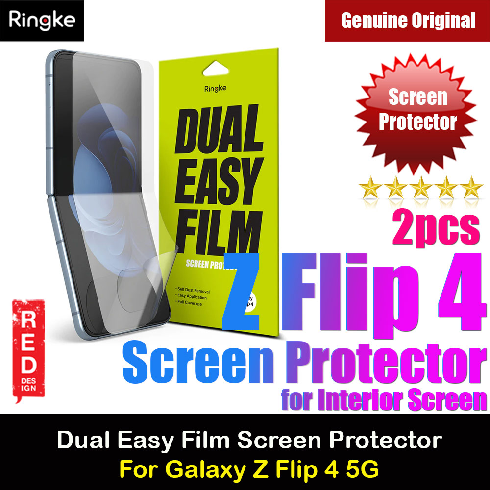Picture of Ringke Screen Protector Dual Easy Film Interior Screen Protector for Samsung Galaxy Z Flip 4 (2pcs Pack) Samsung Galaxy Z Flip 4- Samsung Galaxy Z Flip 4 Cases, Samsung Galaxy Z Flip 4 Covers, iPad Cases and a wide selection of Samsung Galaxy Z Flip 4 Accessories in Malaysia, Sabah, Sarawak and Singapore 